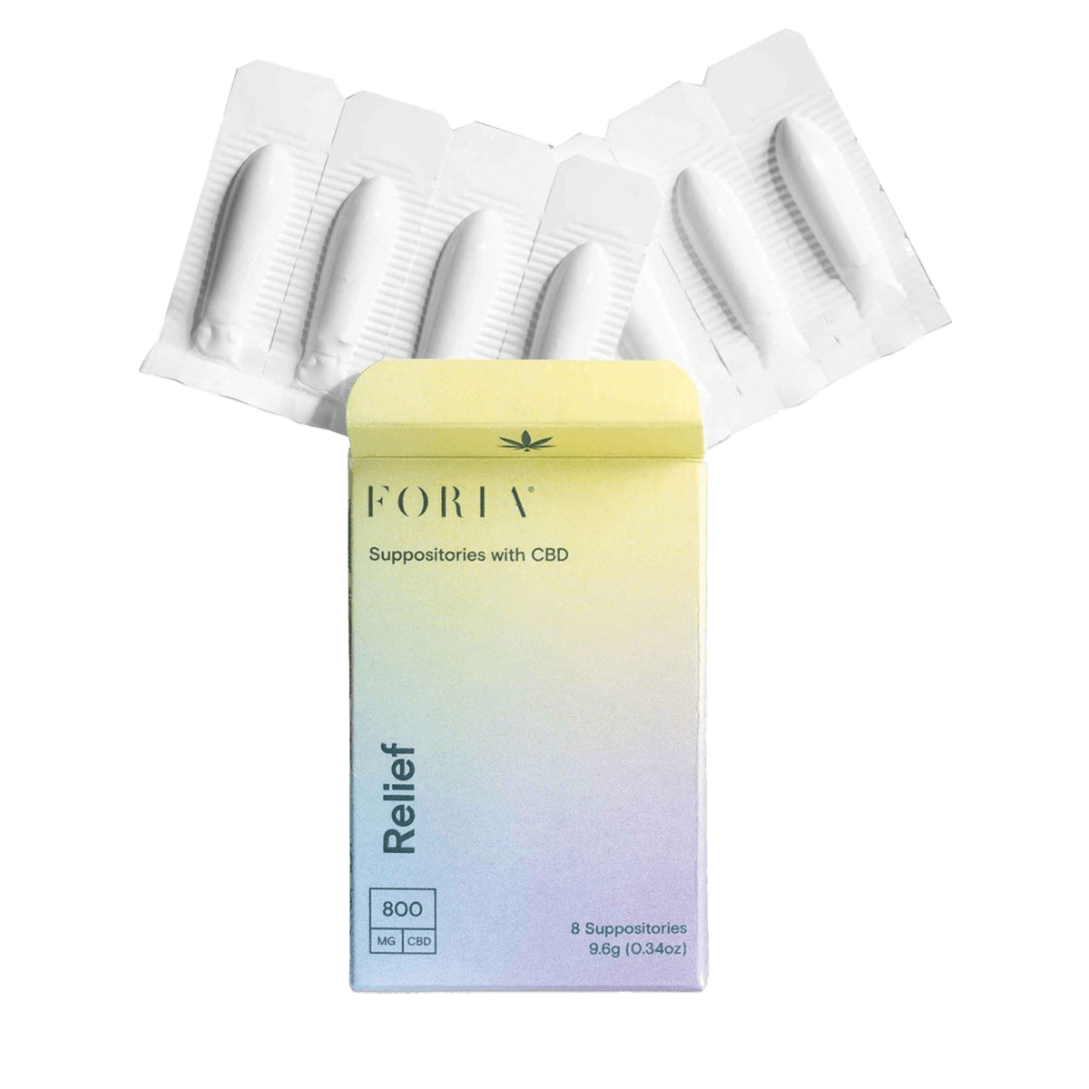Foria Relief box and suppositories
