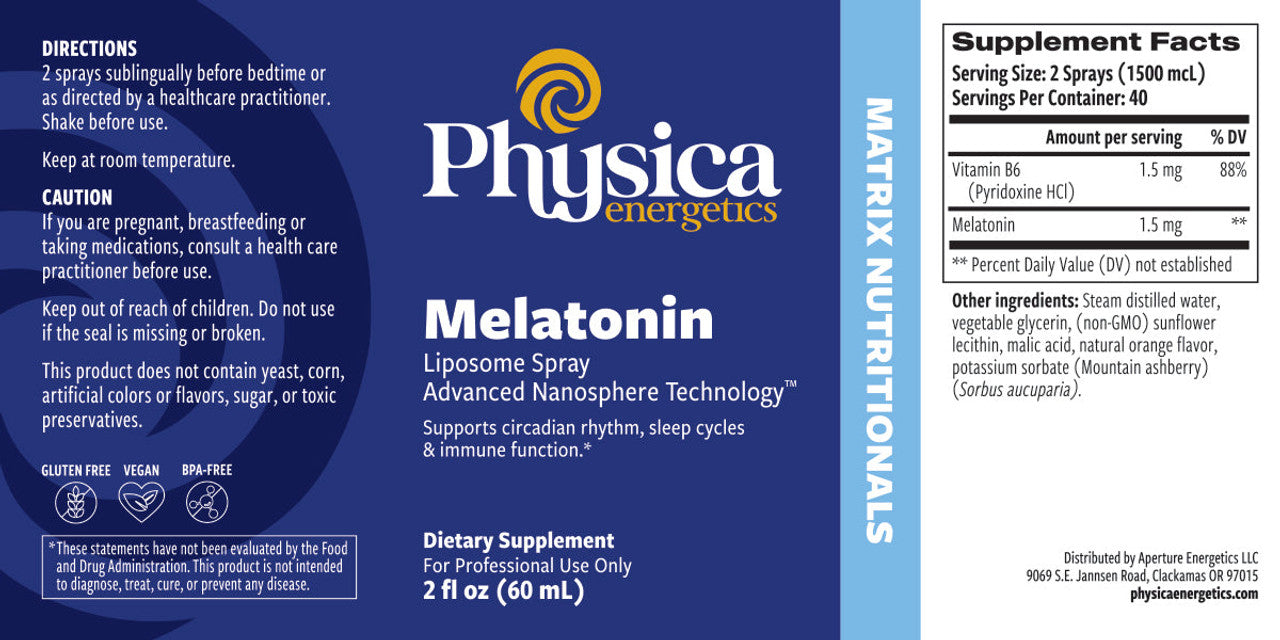 Melatonin Liposome Spray Ingredients