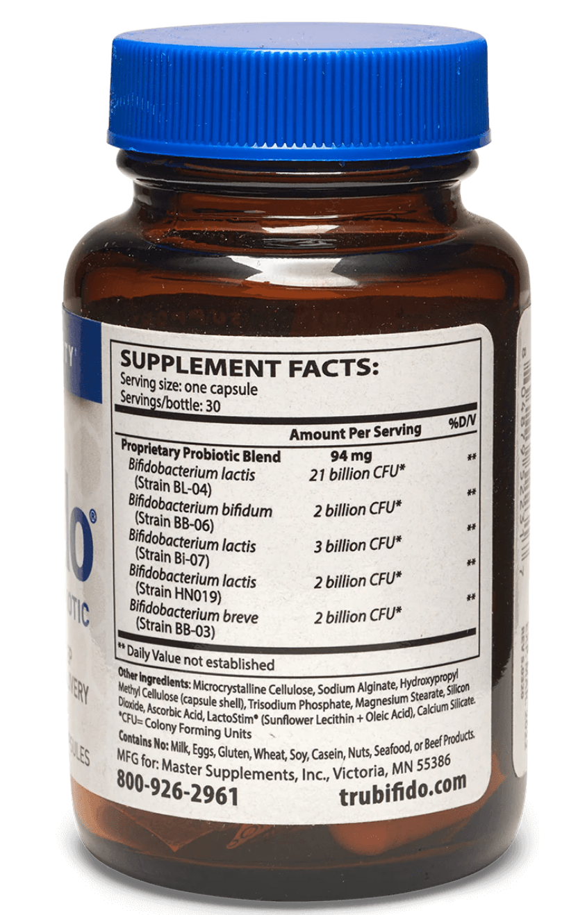 TruBifido Bottle Ingredients