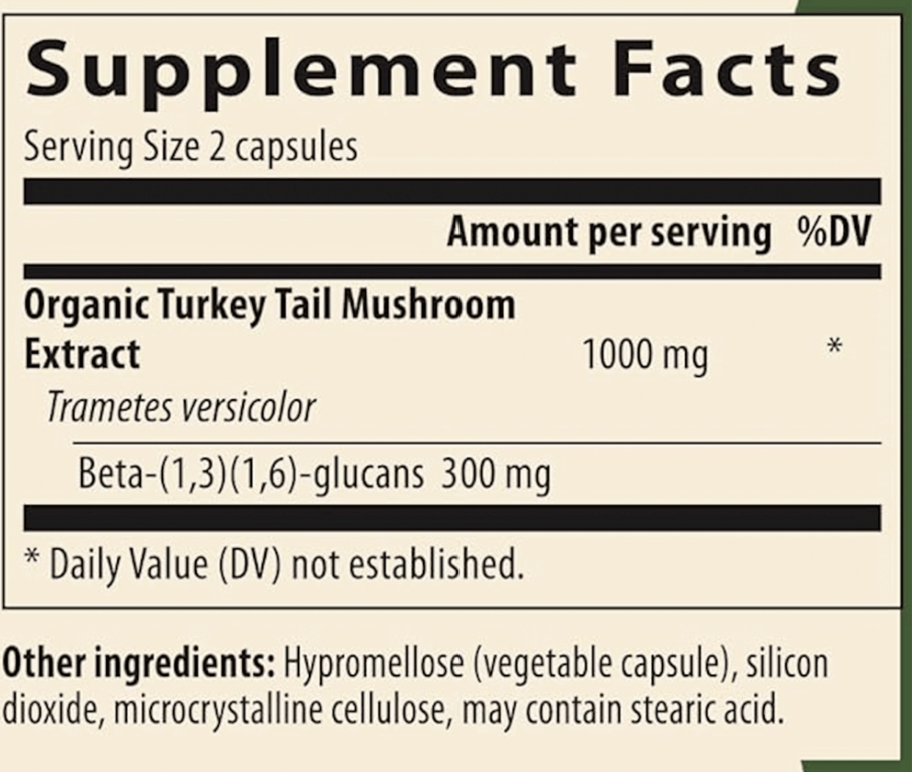 Turkey Tail Mushroom Extract Capsules