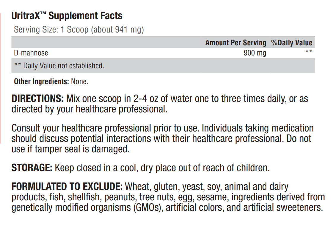 Uritra X Ingredients