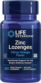 Zinc Lozenge Citrus Orange container