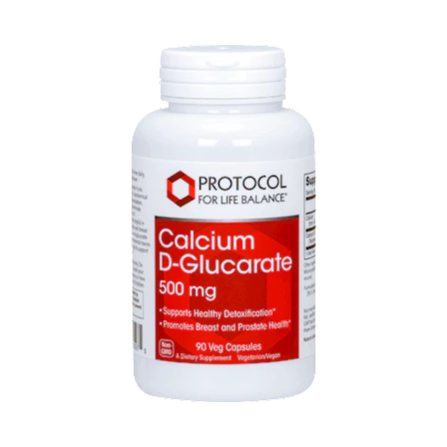 White pill bottle labelled Calcium D-Glucarate 