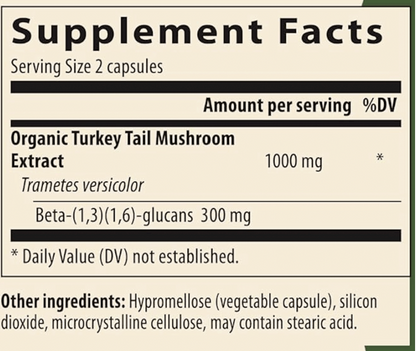 Turkey Tail Mushroom Extract Capsules